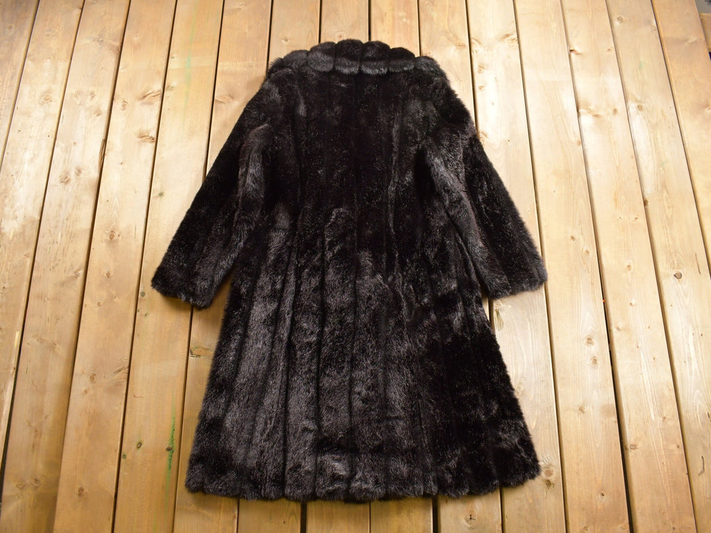Vintage 1960s Betty Rose Full Length Faux Fur Coat