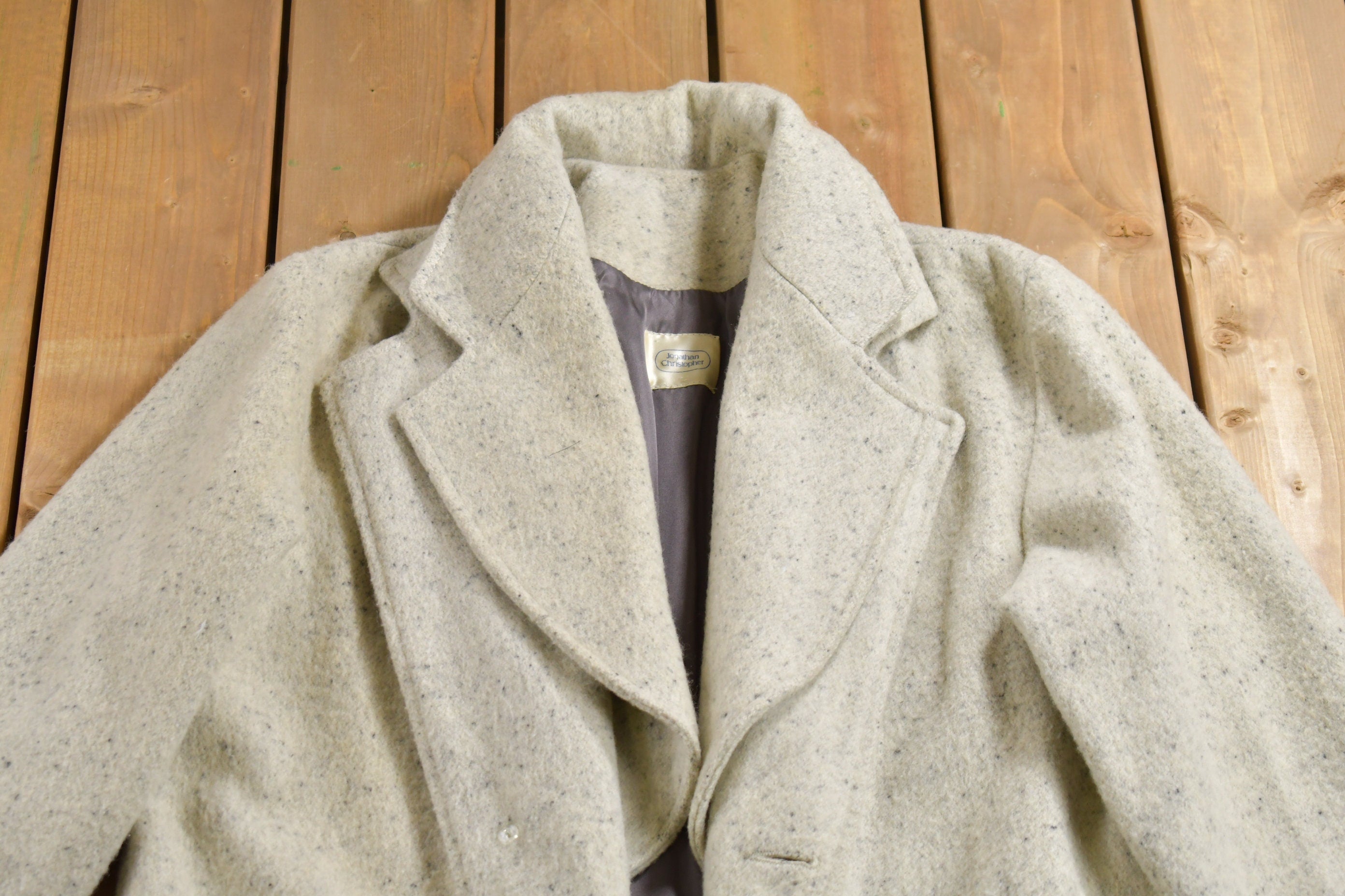 Vintage 1960s Jonathan Christopher Full Length Wool Coat Fall Winter Outerwear