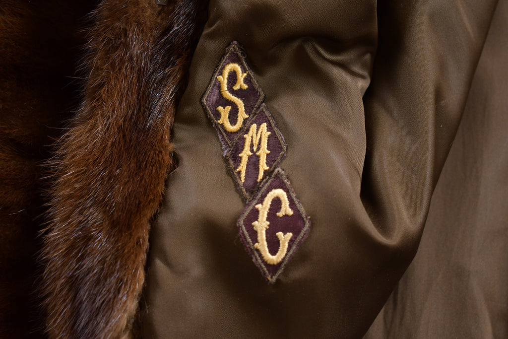 Vintage 1960s Full Length Chestnut Mink Fur Coat