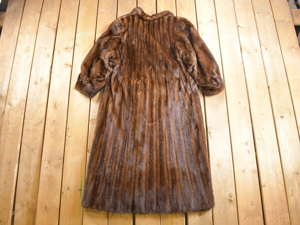 Vintage 1960s Full Length Chestnut Mink Fur Coat