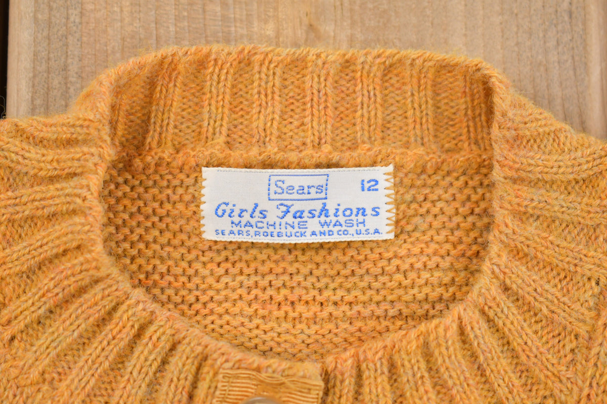 Vintage 1960s Sears Knit Cardigan Sweater