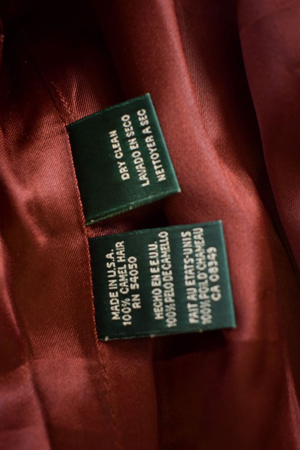 Vintage 1990s Lauren Ralph Lauren Camel Hair Coat