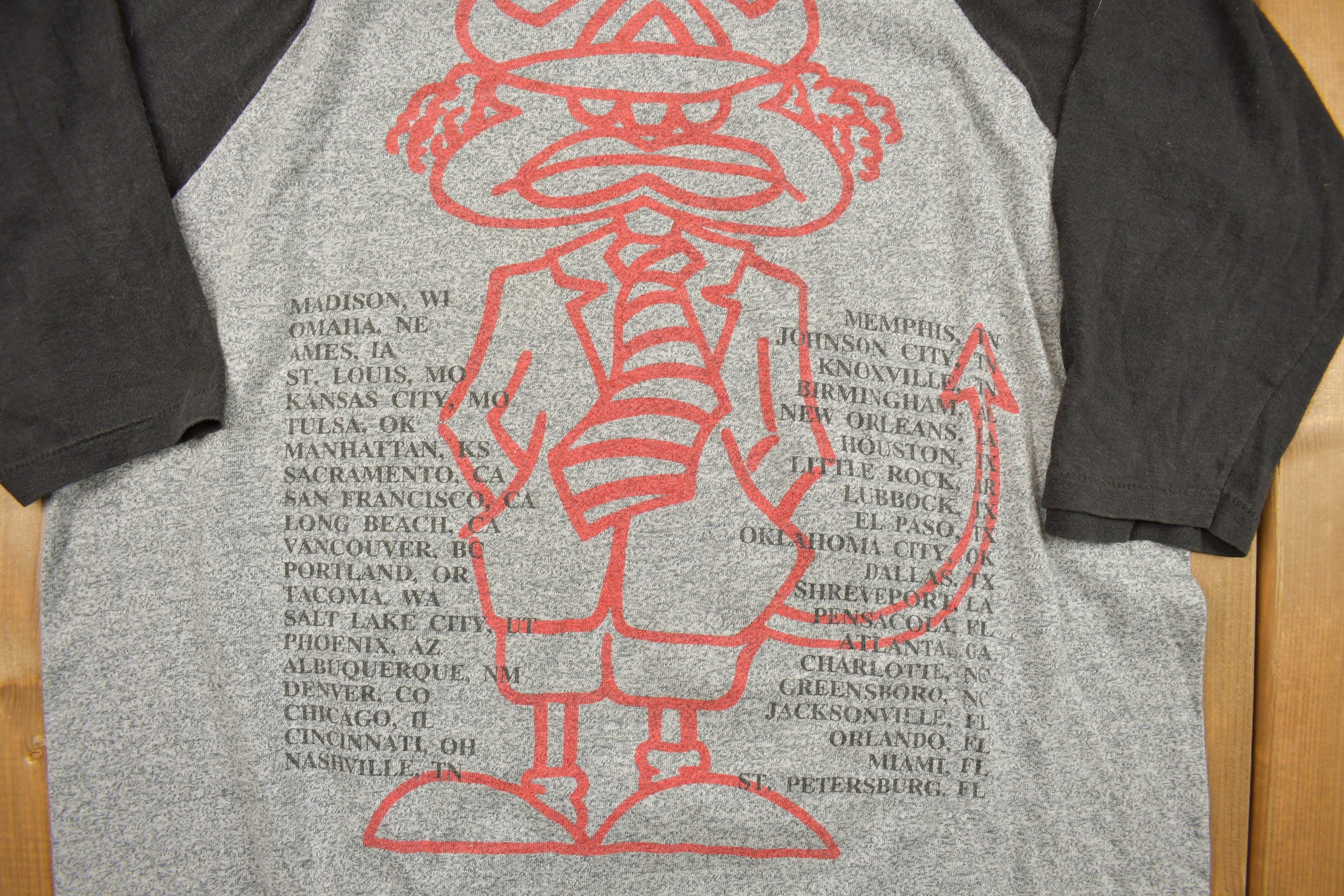 Vintage 1990s ACDC The Razers Edge Tour Band Baseball T-shirt