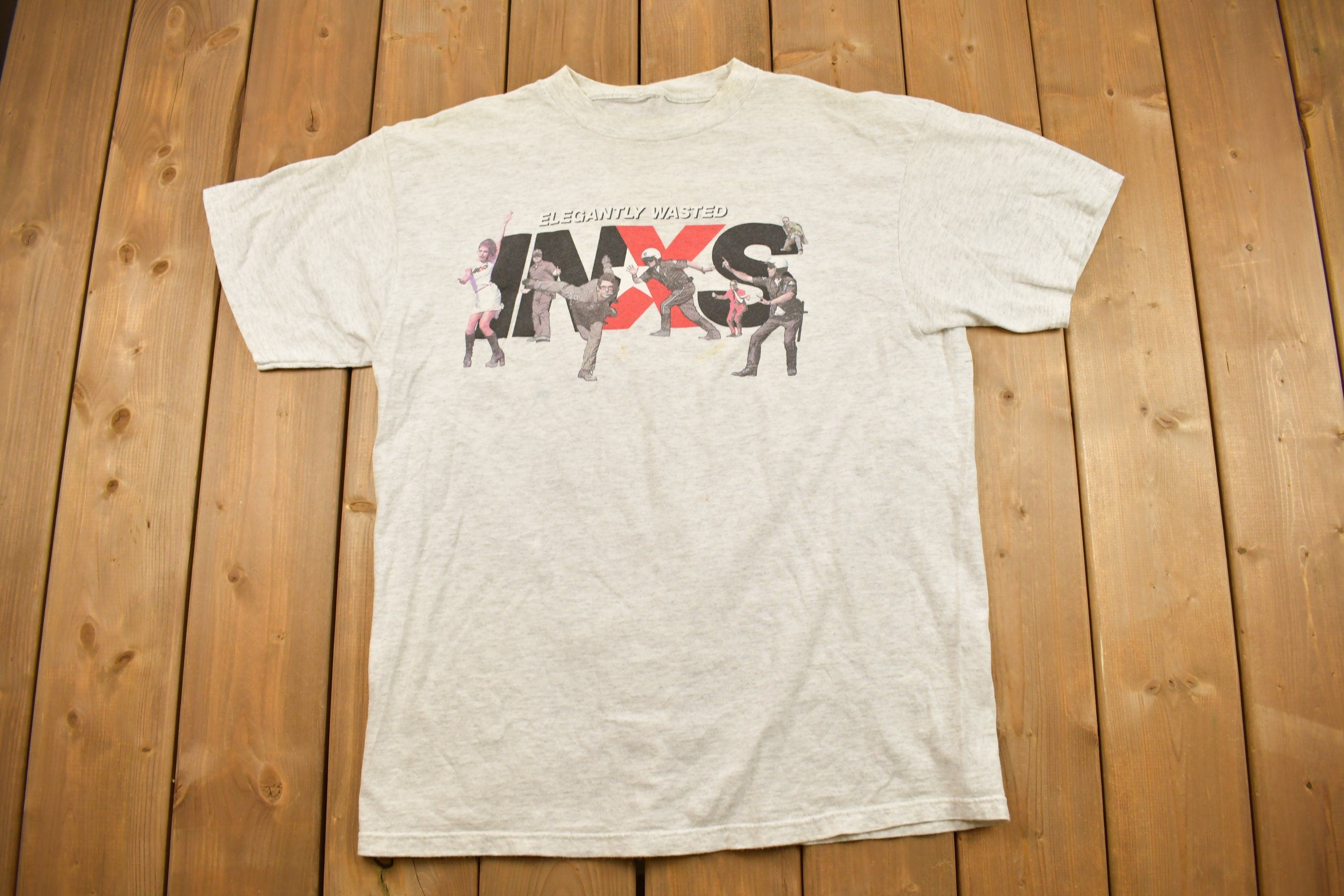 Vintage 1990s Elegantly Wasted INXS Band T-shirt