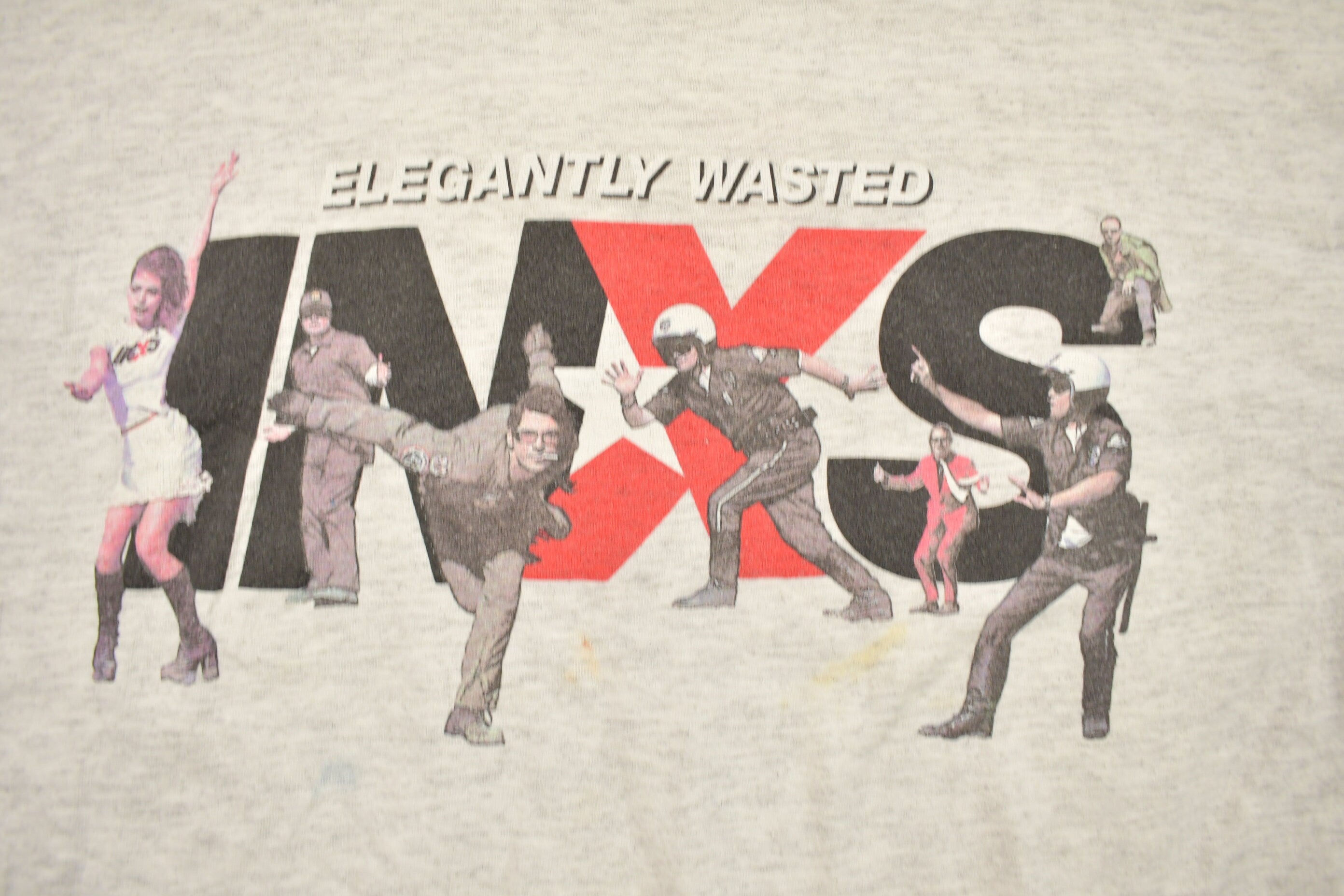 Vintage 1990s Elegantly Wasted INXS Band T-shirt
