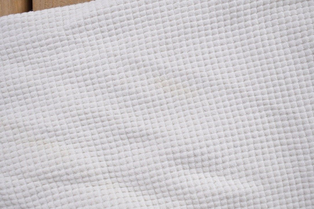 Vintage 1970s Blank Waffle Knit Long Sleeve Under Shirt