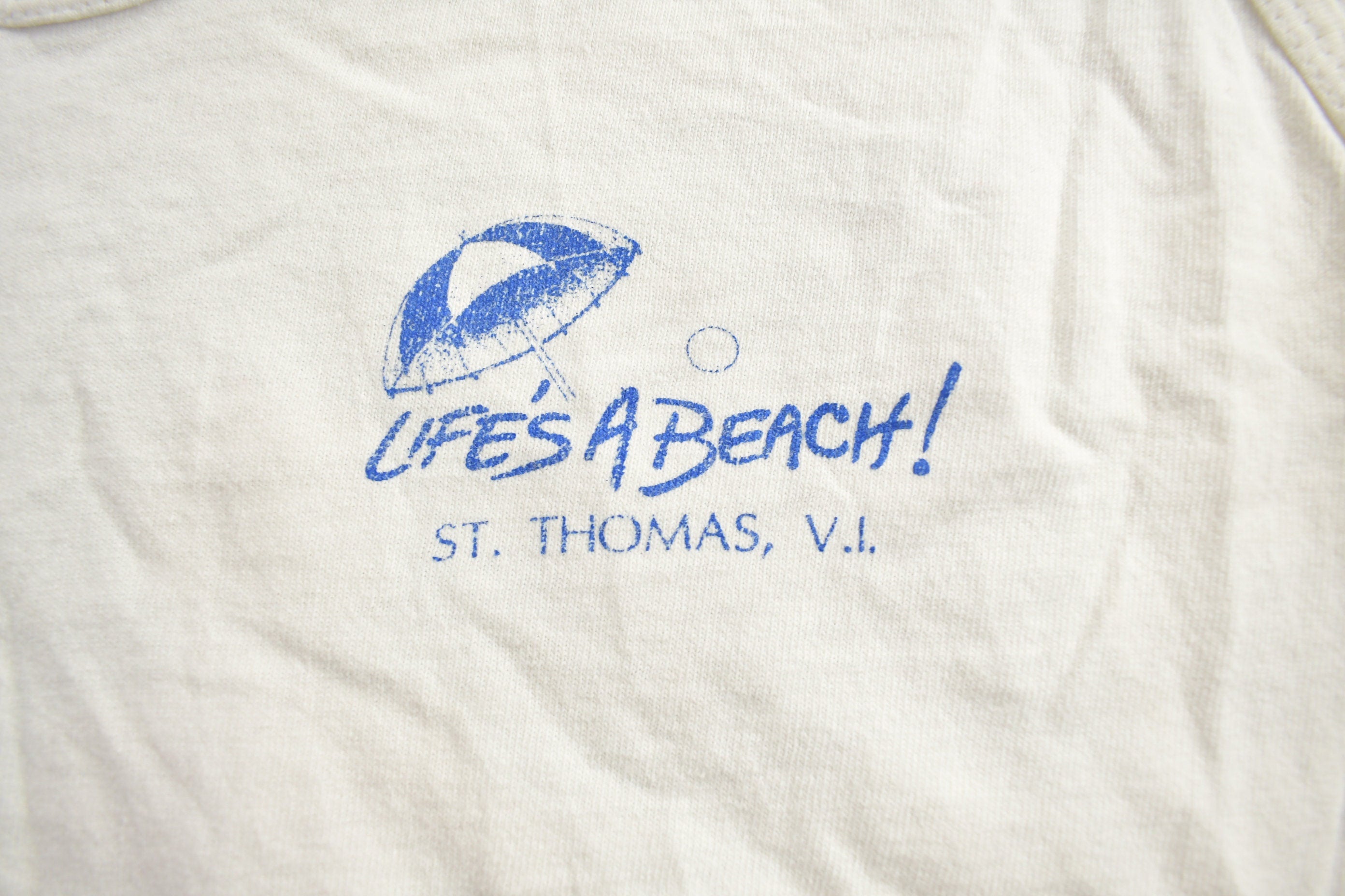 Vintage 1990s Life's A Beach Travel Tank Top