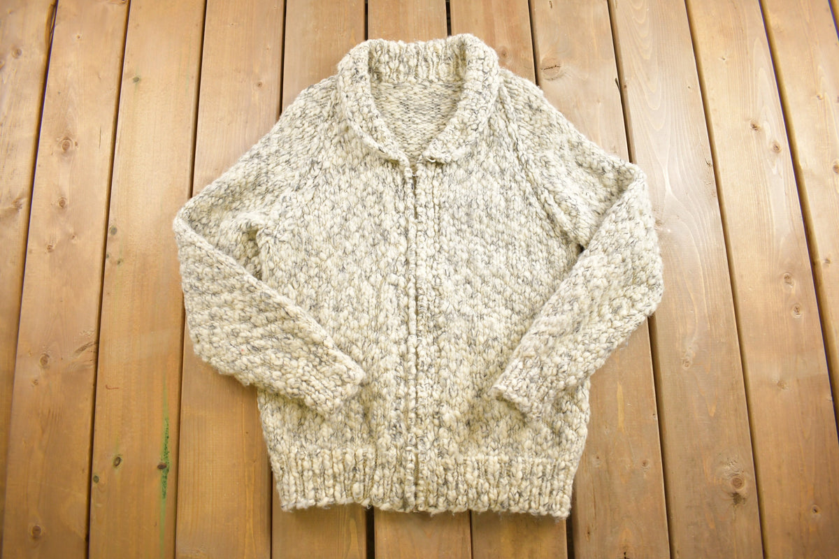 Vintage 1960s Crochet Knitted Sweater