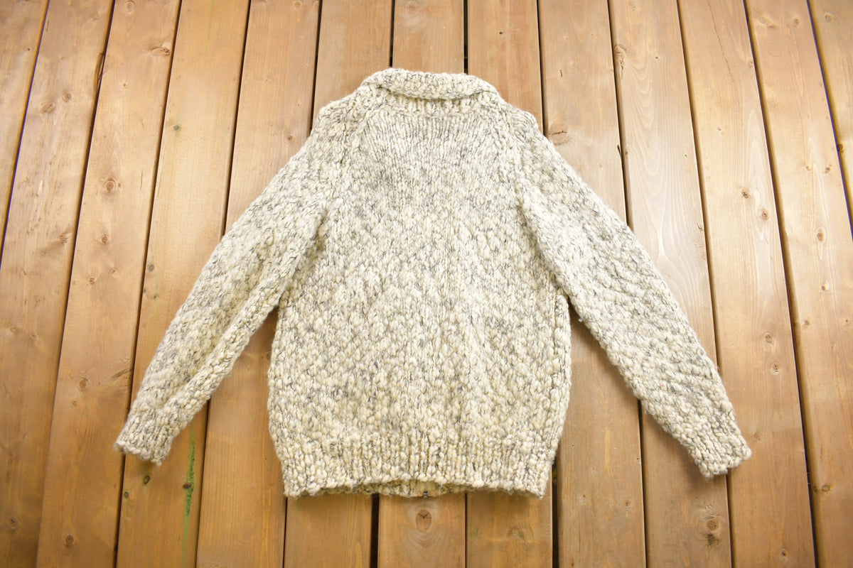 Vintage 1960s Crochet Knitted Sweater