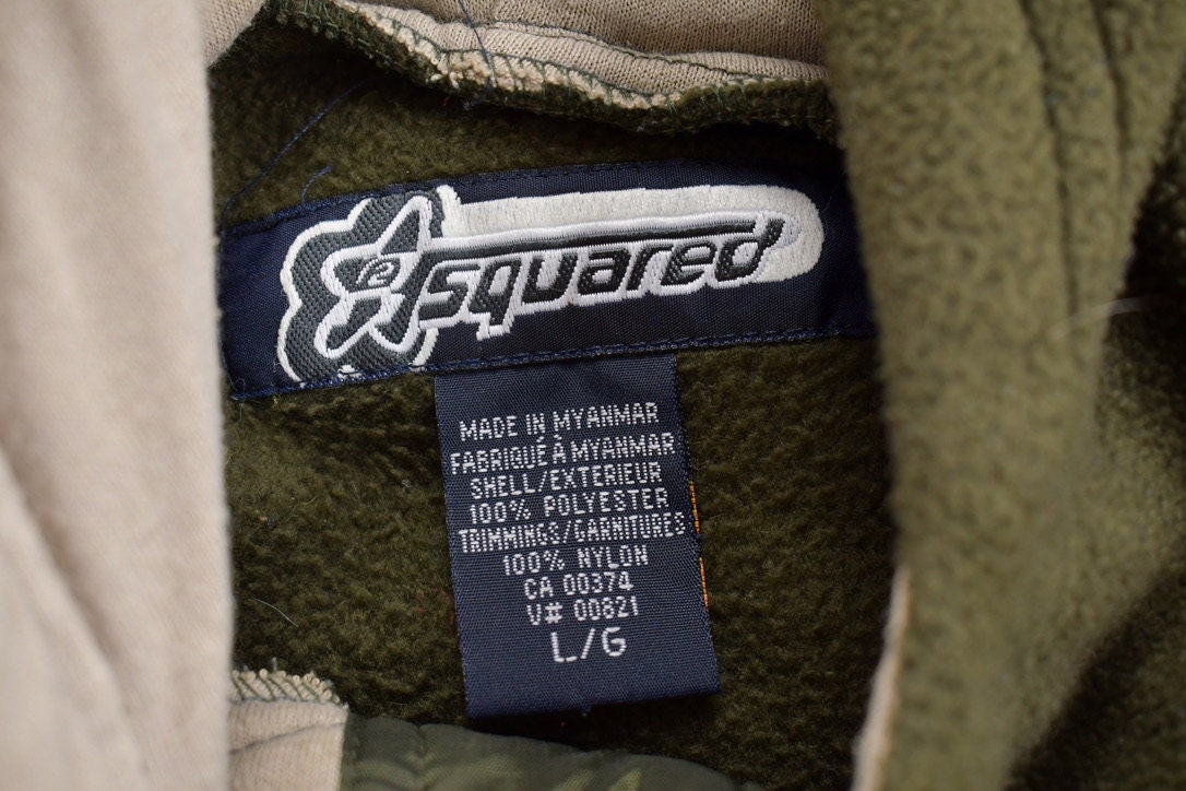 Vintage 1990s 2 Squared Half Zip Fleece Sweater