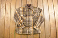 Vintage 1970s C P O Beige Plaid Wool Hunting Jacket