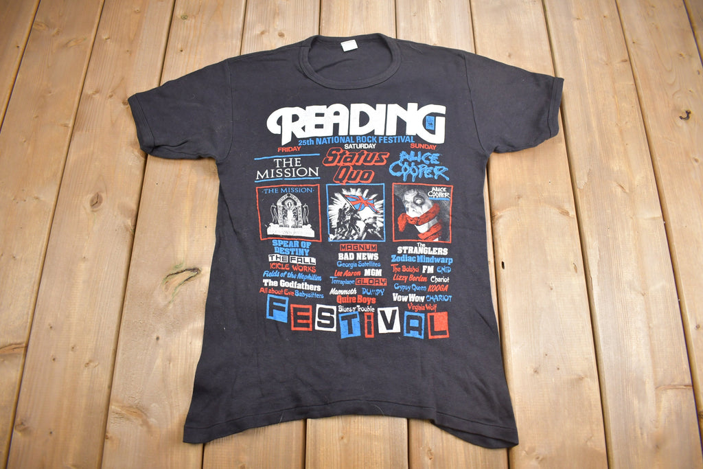Vintage 1980 Reading Leeds 25th National Rock Festival Tour Band T-Sh0irt