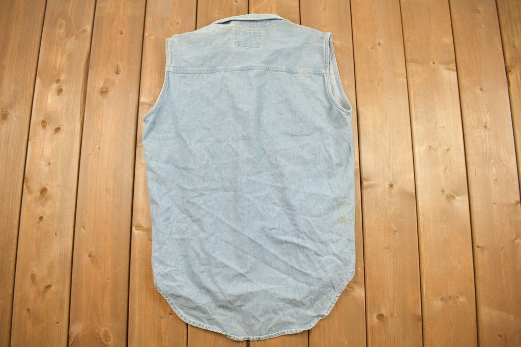 Vintage 1990s Levis Denim Button Up Vest