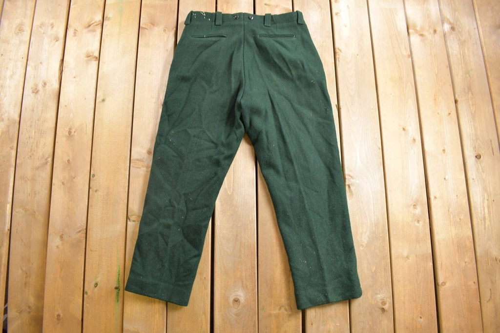 Vintage 1980s Wool Pants Size 33 x 27