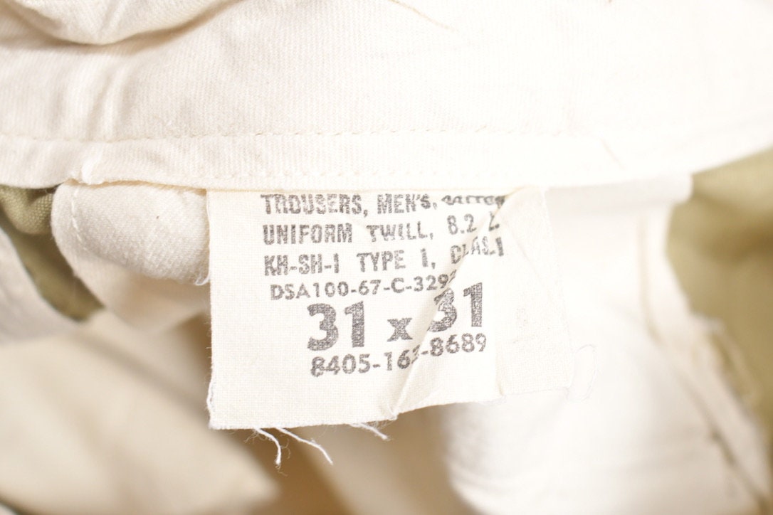 Vintage 1967 Type 1 Army Pants Size 27 x 28