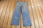 Vintage 1970s Distressed Flare Jeans Size 36 x 28