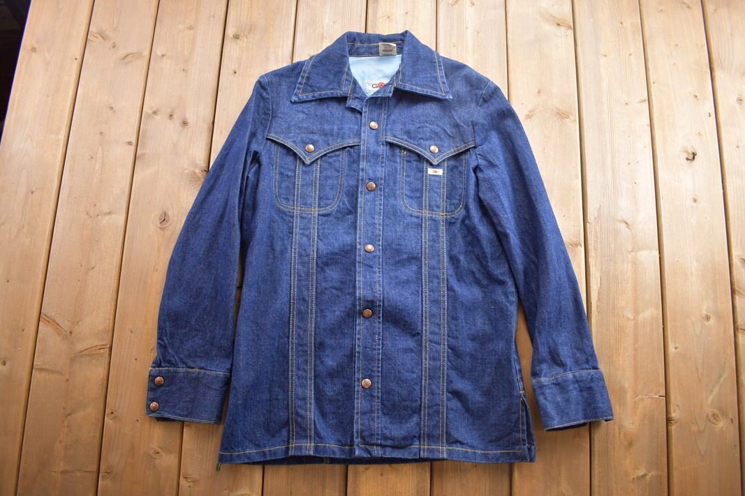 Vintage 1970s GWG Western Denim Jean Jacket Deadstock