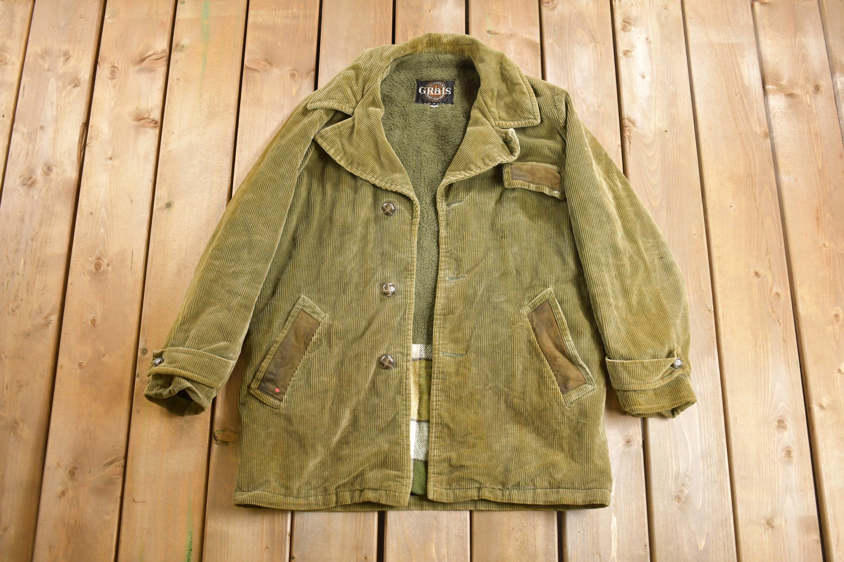 Vintage 1970s Corduroy Overcoat