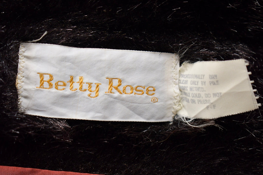 Vintage 1960s Betty Rose Full Length Faux Fur Coat