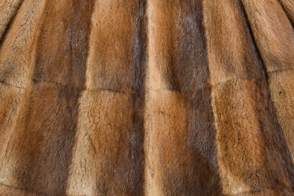 Vintage 1950s Full Length Red Fox Fur Coat