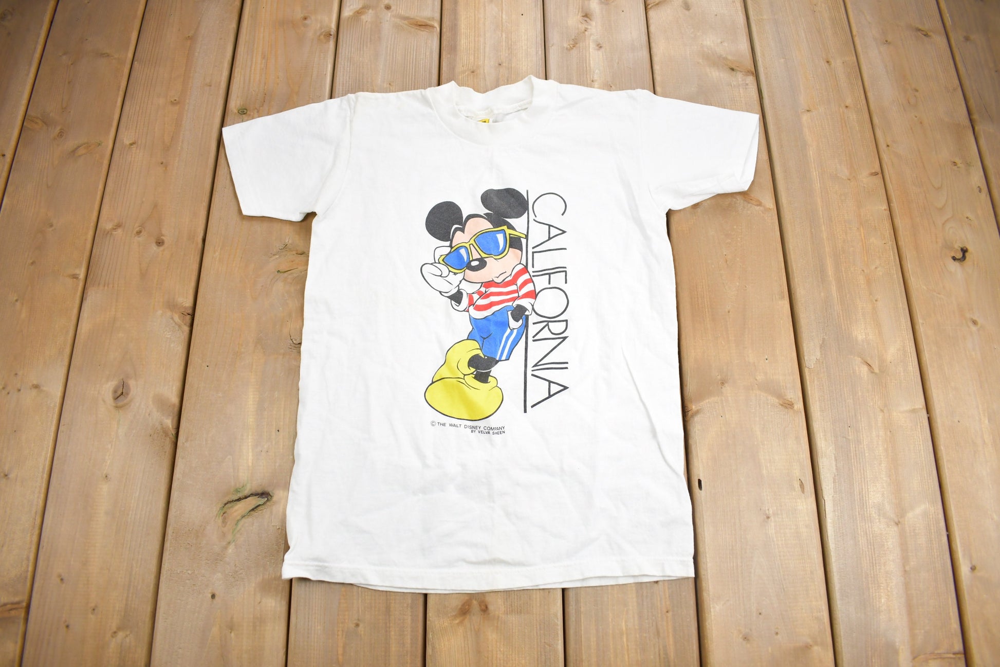 Vintage 1980s Mickey Mouse California Cartoon T-Shirt
