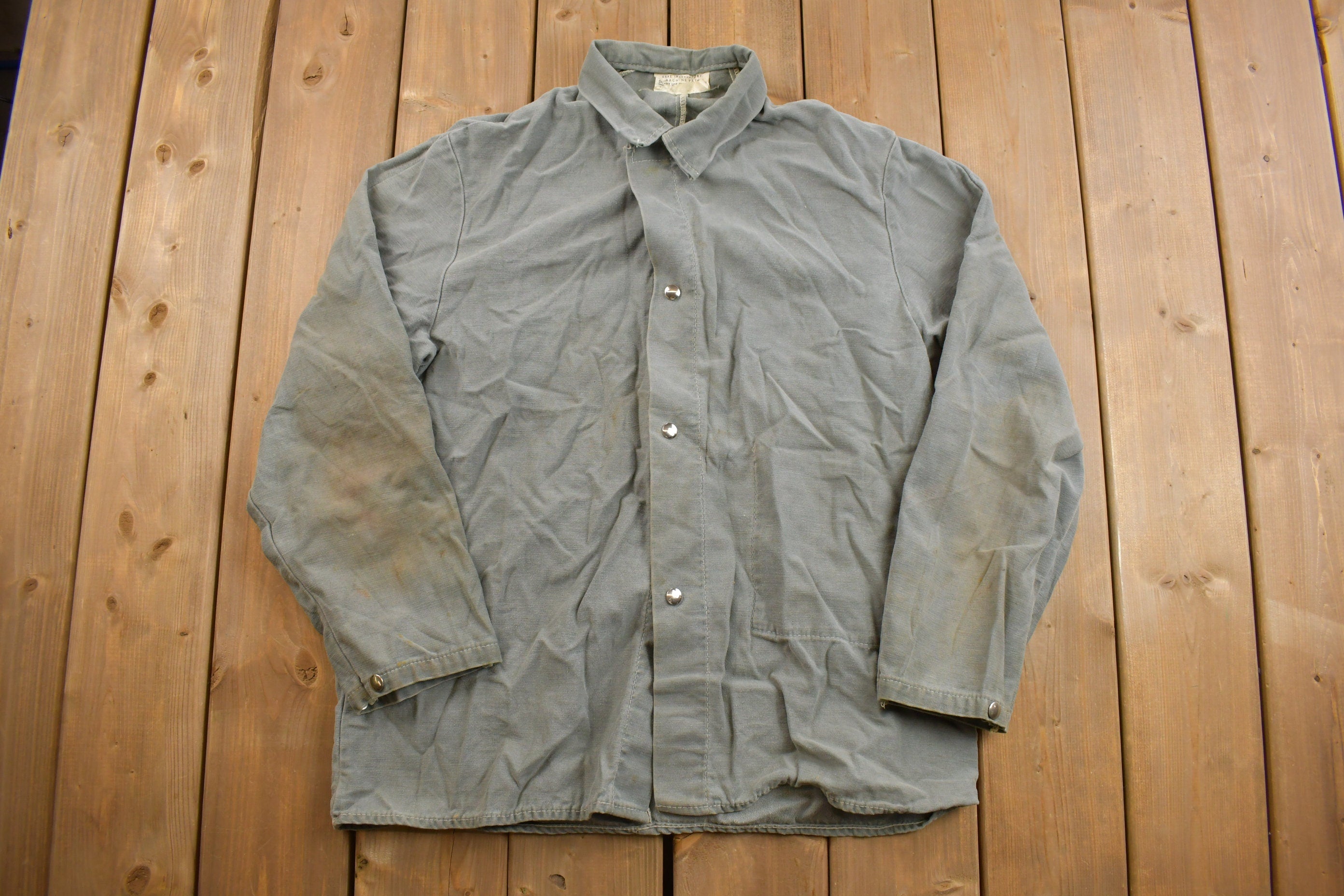 Vintage 1960s Grey Button Up Shirt