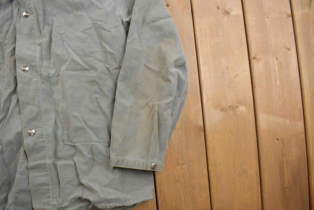 Vintage 1960s Grey Button Up Shirt