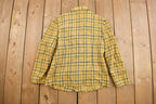 Vintage 1960s Plaid Vintage Button Up Blazer Shirt