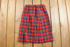 Vintage 1970s Petite Pendleton Plaid Skirt Size 25 x 23