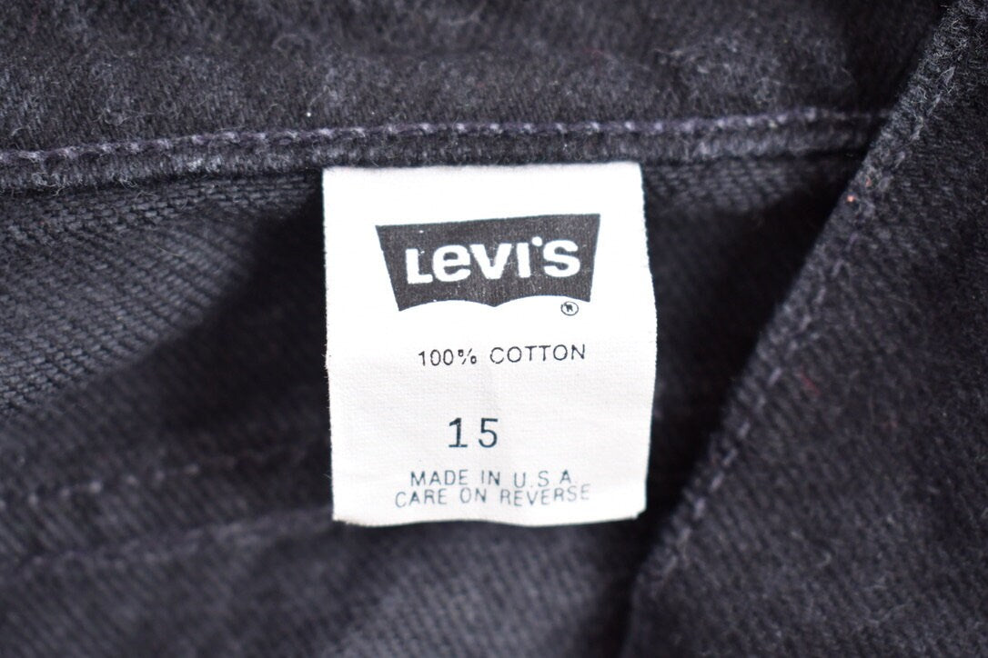 Vintage 1990s Levi's Red Tab Black Denim Jeans Size 31 x 29