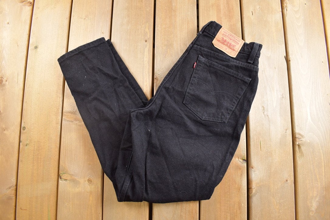 Vintage 1990s Levi's Red Tab Black Denim Jeans Size 31 x 29