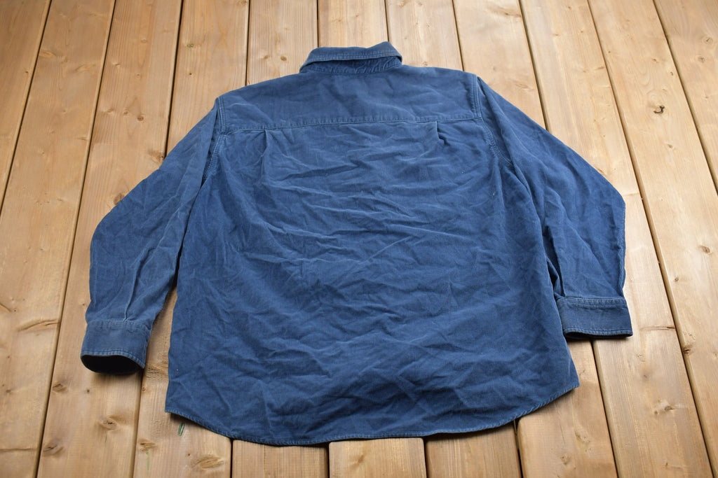 Vintage 1990s NY Jeans Blank Corduroy Button Up Shirt