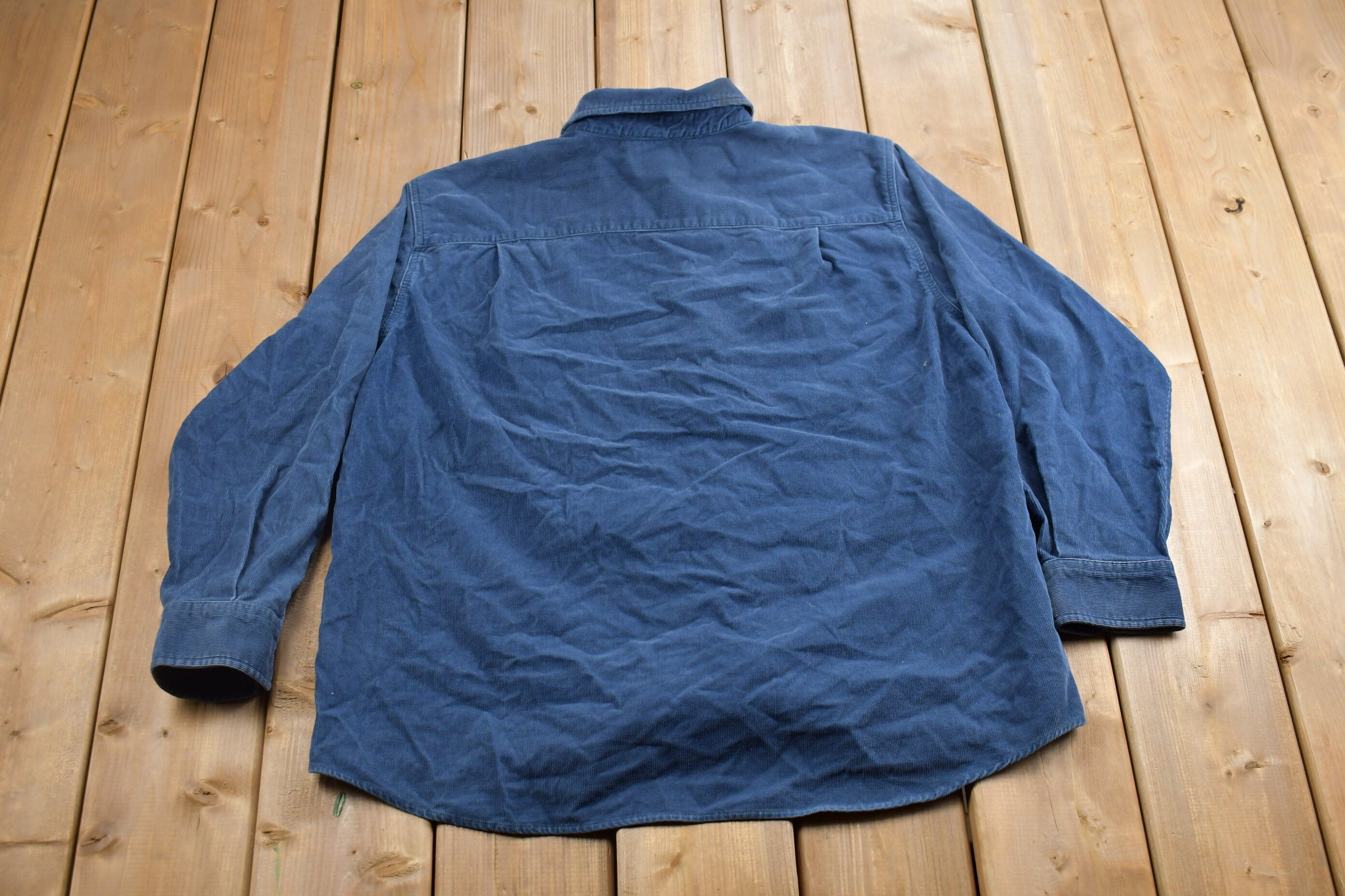 Vintage 1990s NY Jeans Blank Corduroy Button Up Shirt