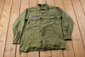 Vintage 1970s US Army Military Green Button Up Shirt