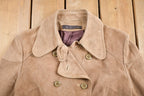 Vintage 1960s Suede Leather Long Coat