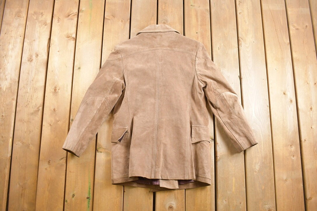 Vintage 1960s Suede Leather Long Coat