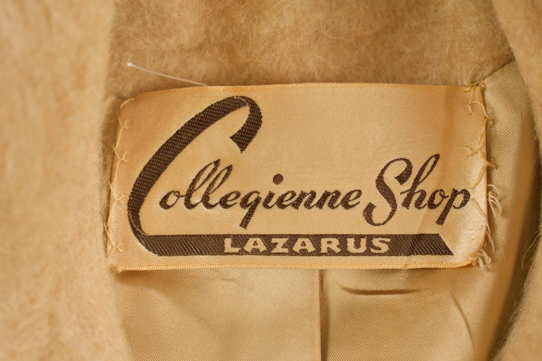 Vintage 1960s Collegienne Shop Full Length Angora Wool Coat