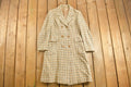 Vintage 1960s Houndstooth Full Length MOD Over Coat