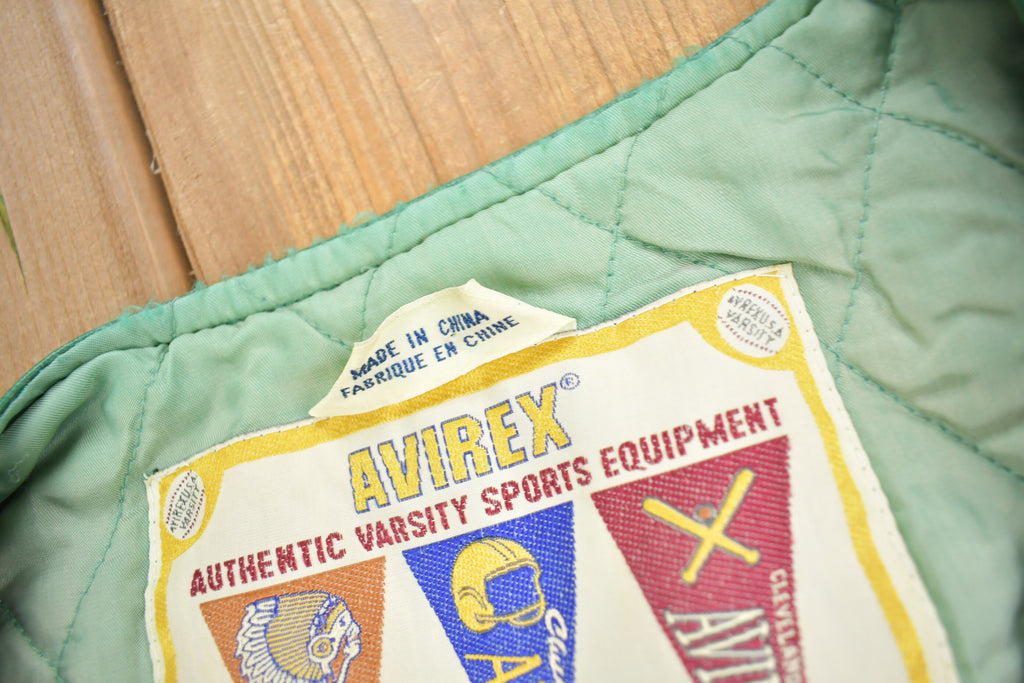 Vintage 1990s Avirex Varsity Sports Suede Vest