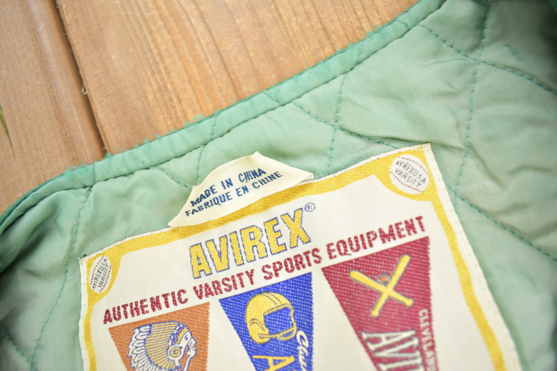 Vintage 1990s Avirex Varsity Sports Suede Vest