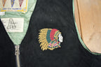 Vintage 1990s Avirex Varsity Sports Suede Vest