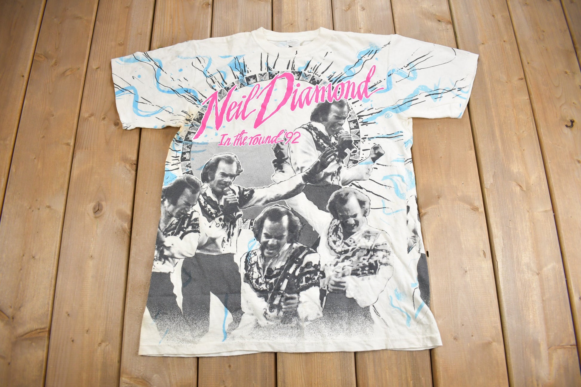 Vintage 1990s Neil Diamond All Over Print T-shirt