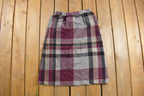 Vintage 1970s Abvien Tartan Plaid Skirt Size 29 x 27