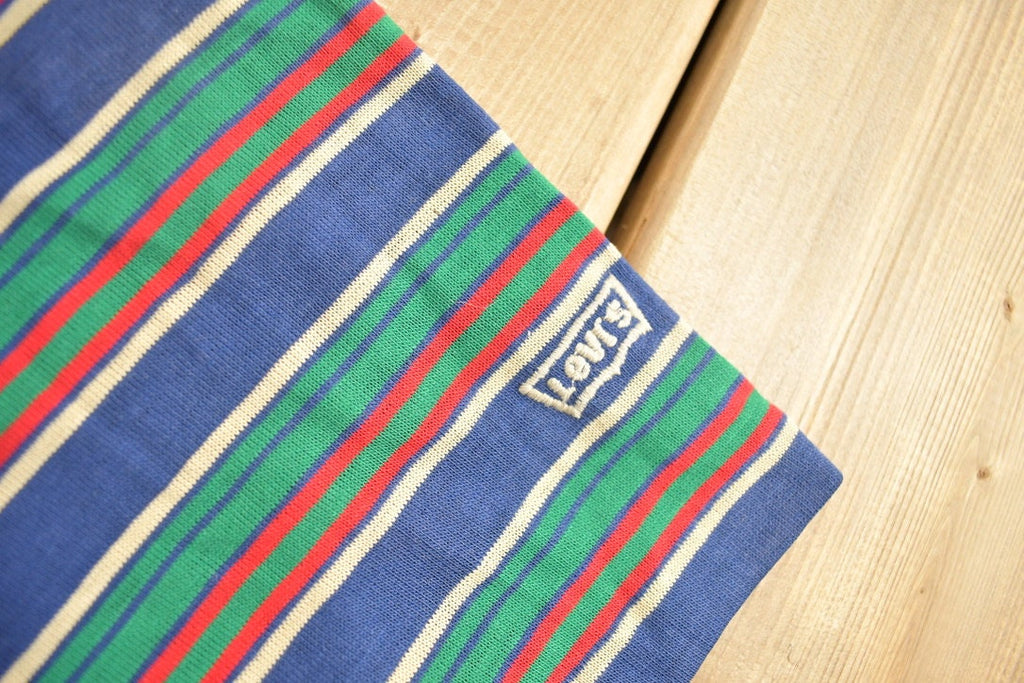 Vintage 1990s Levi's Striped Collard T-Shirt