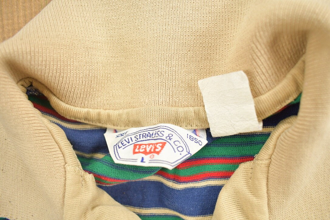 Vintage 1990s Levi's Striped Collard T-Shirt