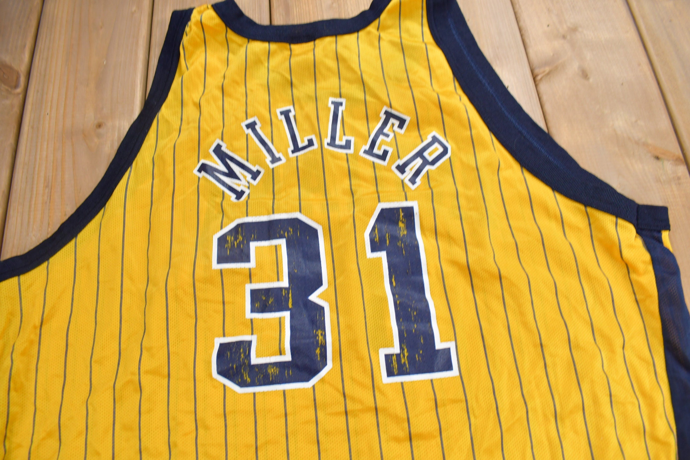 Vintage 1990s Indiana Pacers NBA Reggie Miller Basketball Jersey