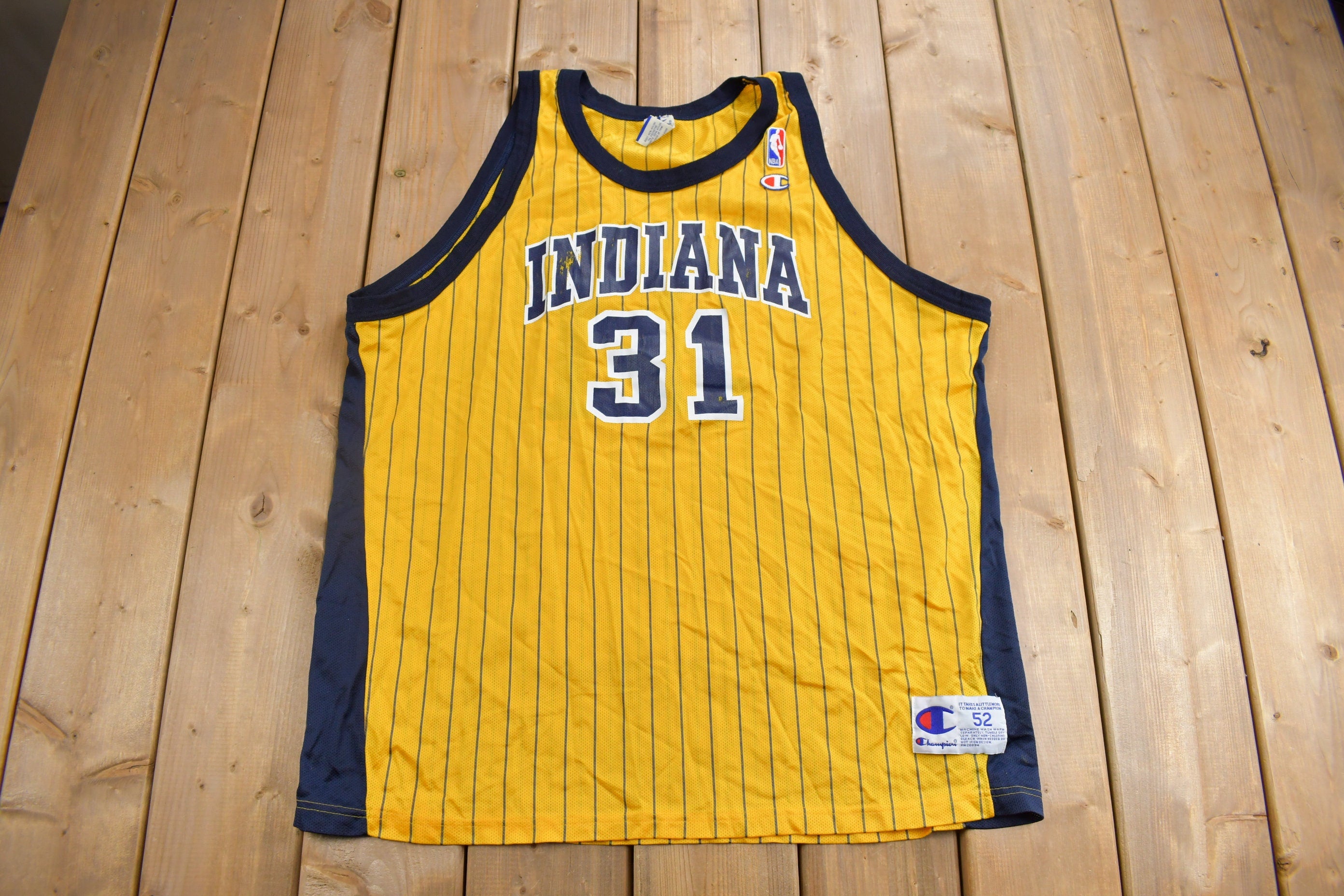 Vintage 1990s Indiana Pacers NBA Reggie Miller Basketball Jersey