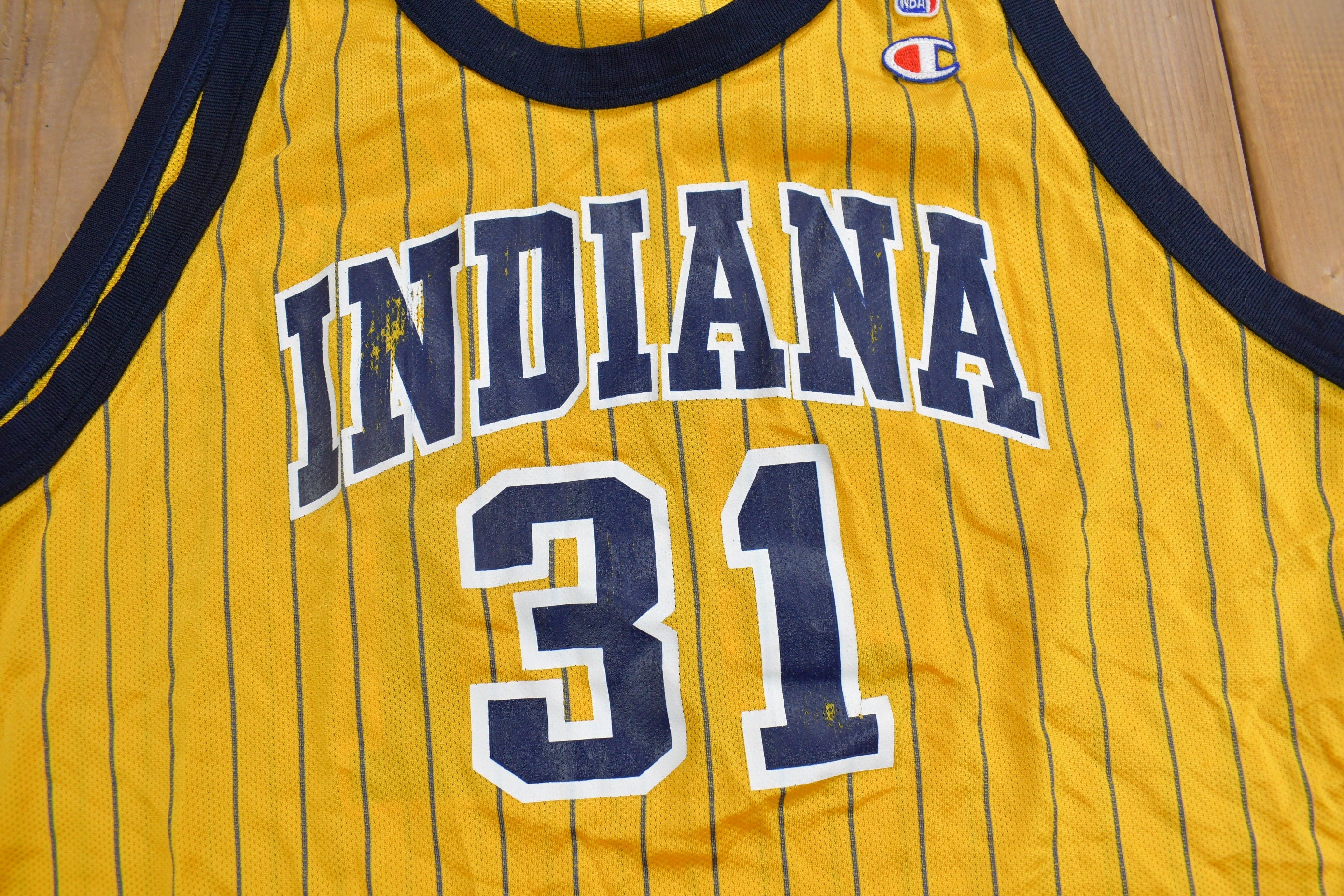 Vintage 1990s Indiana Pacers NBA Reggie Miller Basketball Jersey