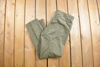 Vintage 1970s Green Pleated Trousers Size 35 x 30.5