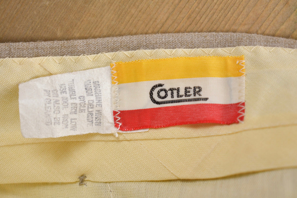 Vintage 1970s Cotler Pleated Trousers Size 32 x 34